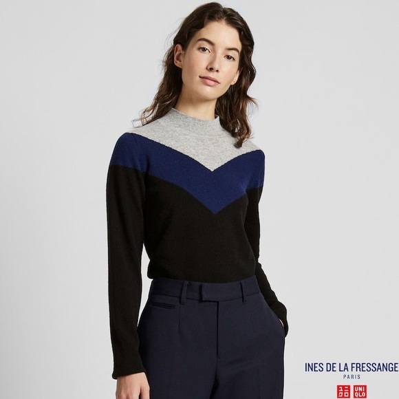 Ines de la Fressange x Uniqlo Cashmere Mock Neck - Picture 2 of 5